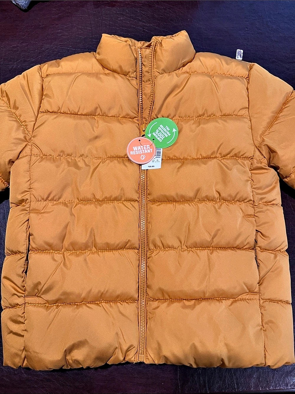 The Children's Place Boys Puffer Jacket Orange Girls Medium